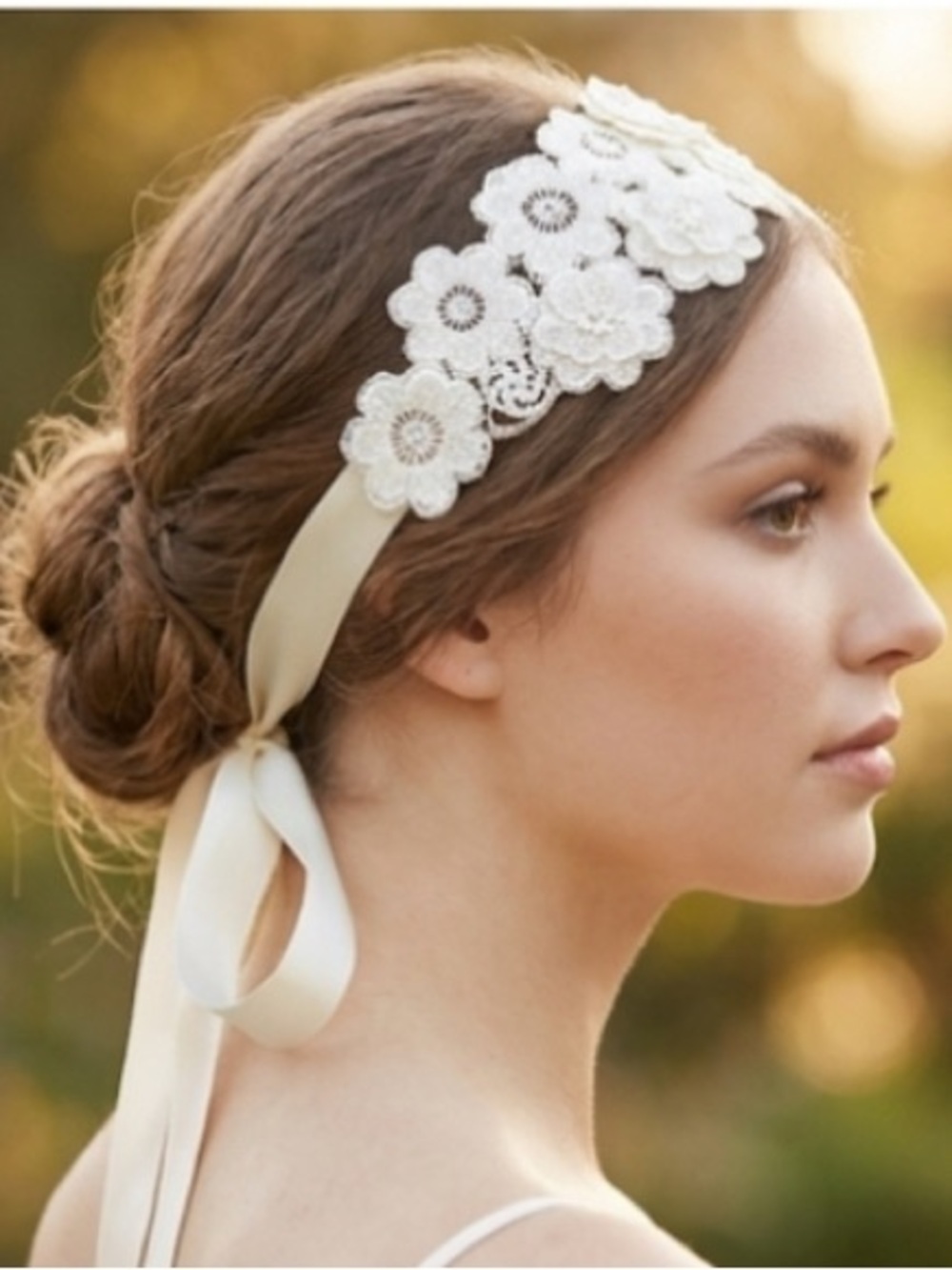 Katie Burley Millinery Ivory Guipure Lace Headband Bridal Headwrap Floral NWT